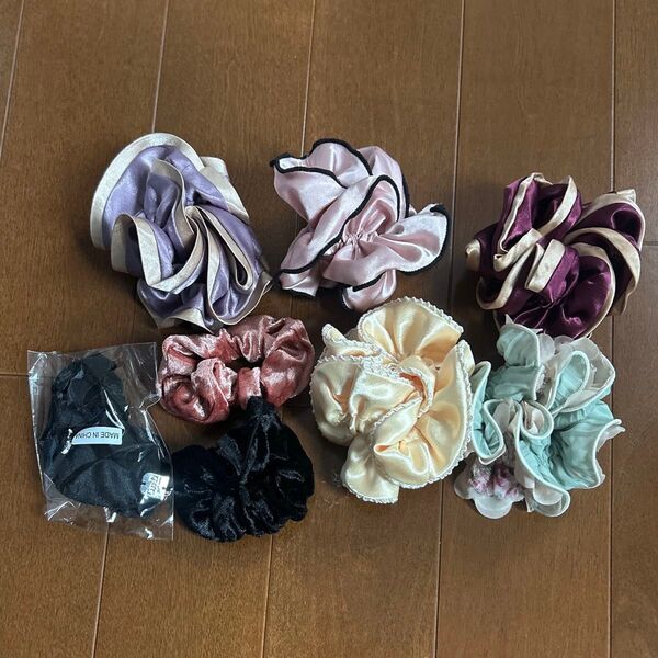 ヘアアクセサリー シュシュ ヘアゴム 8点 まとめ売り