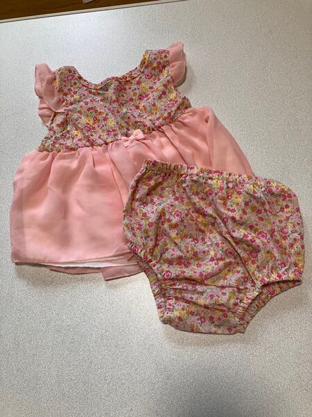 ワンピース ブルマ セット 女の子 花柄 70cm