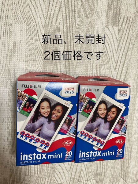 新品 FUJIFILM チェキ用フィルム 富士フイルム INSTAX MINI ミャクミャク 万博