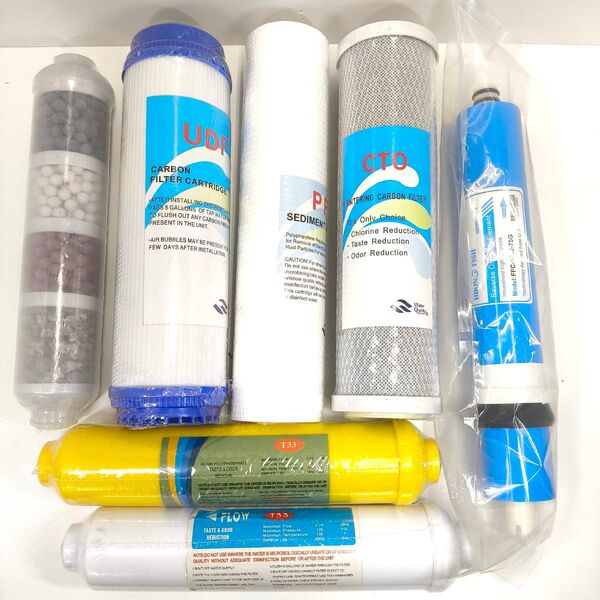 逆浸透膜 浄水機 交換カートリッジ 7本セット 浄水器 RO