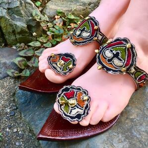 ☆新品☆アラビアン らくだ(キャメル)革サンダル SIZE9(23.5cm) 106