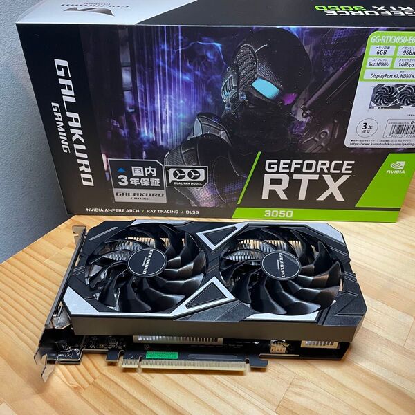 玄人志向 GeForce RTX3050 6GB デュアルファン