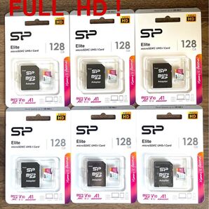 microSDカード 128GB (FULL HD)シリコンパワー【6個セット】