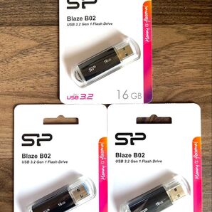 USBメモリ 16GB シリコンパワーUSB3.1ヘアライン仕上げ【3個セット】