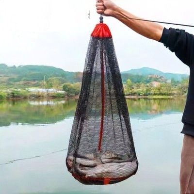 フィッシングスカリ 80cm ビク 釣り 魚 活かし 網 ネット 折りたたみ コンパクト 軽量 キャンプ アウトドア 渓流