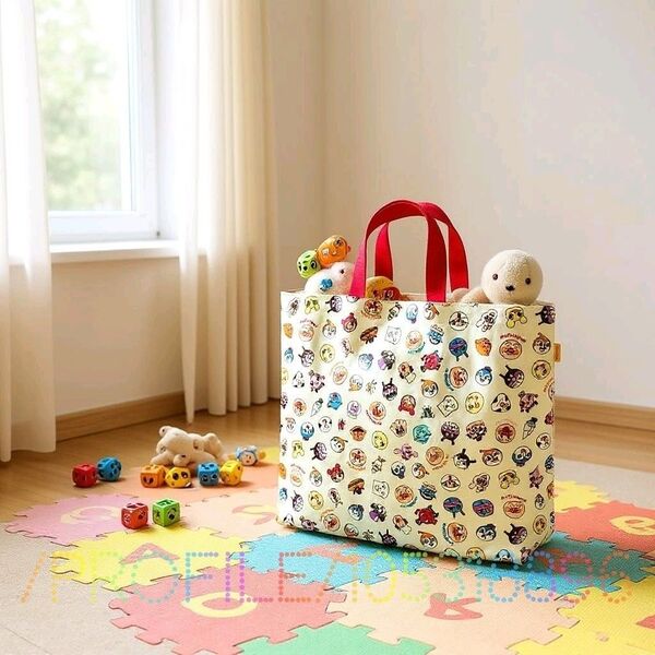 【新品】アンパンマン レッスンバッグ トートバッグ 幼稚園 保育園 入園準備 バイキンマン コキンちゃん やなせたかし【未使用品】