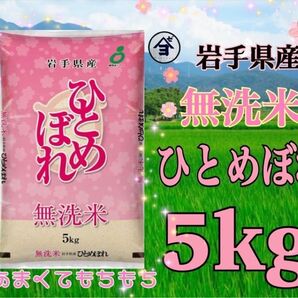 お米 精米【令和6年産岩手県産無洗米ひとめぼれ5kg】 もちもち柔らか♪岩手の代表品種でございます♪