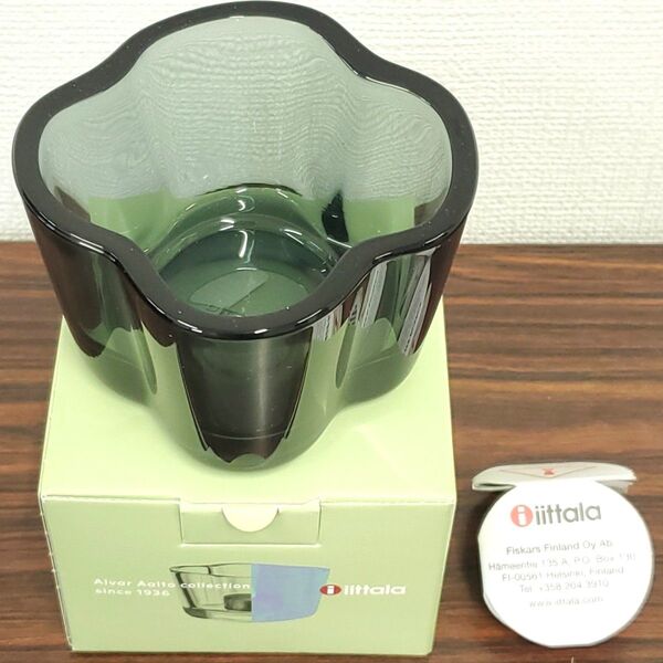 【未使用】iittala(イッタラ) アルヴァ・アアルト コレクション キャンドルホルダー 60mm グレー grey 1082