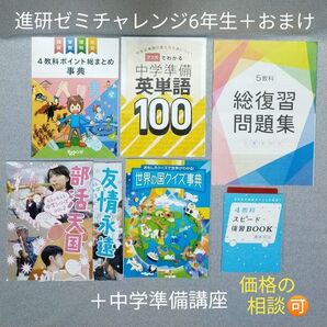 進研ゼミ小学講座と中学準備講座の冊子+おまけ