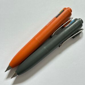 【数量限定】uni-ball one P ボールペン 2本セット みかん スチールグレー