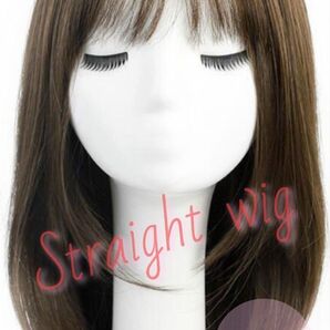 【新品!未使用!】ウィッグ ストレート ナチュラルブラウン ロング かつら
