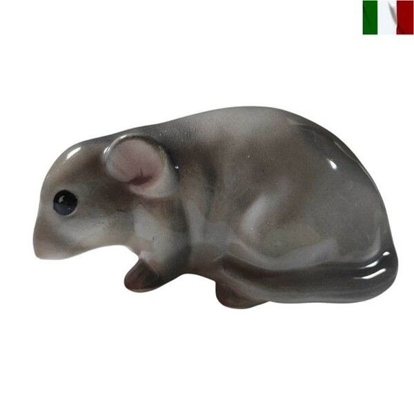 マウス ネズミ グレー 置物 イタリア インテリア オブジェ オーナメント