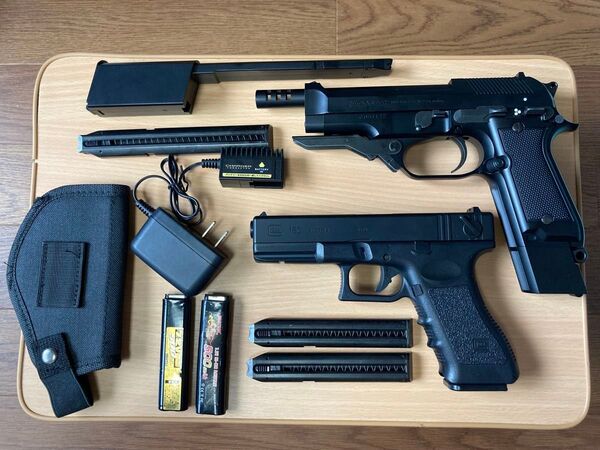 【買お得】東京マルイ電動ガン glock 18c & m93r 付属品フルセット