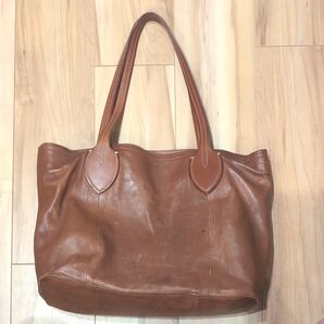 genten レザートートバッグ ブラウン