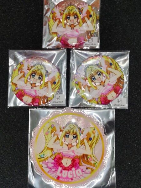 ぴちぴちピッチ ナムコトーキョー namco TOKYO ナムコ るちあ 缶バッジ アクリルコースター 4点セット