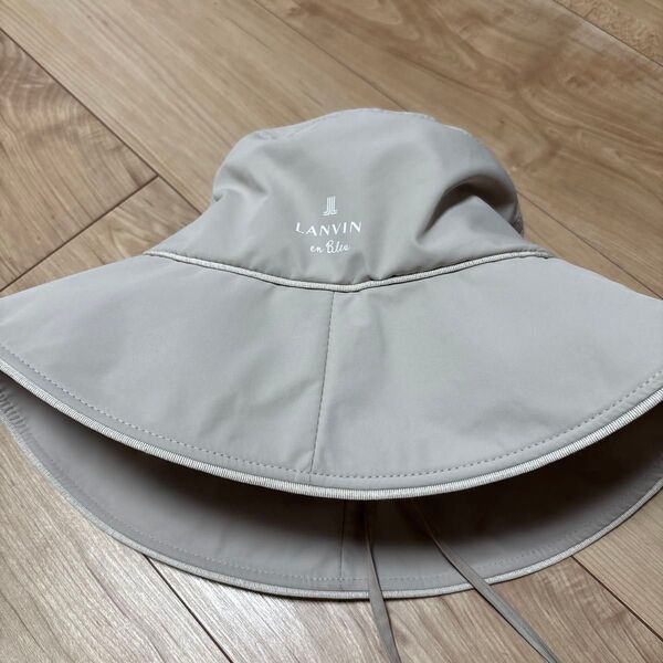 LANVIN en Bleu つば広ハット ベージュ レディース