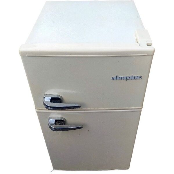 simplus 2ドア冷凍冷蔵庫SP-RT85L2-WH 85リットル レトロ2020年製全国送料無料