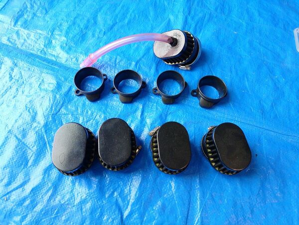 フィルターアダプター パワーフィルター固定 ゼファー750のFCRで使用 大型ボディ用 パワフィル ラージボディ