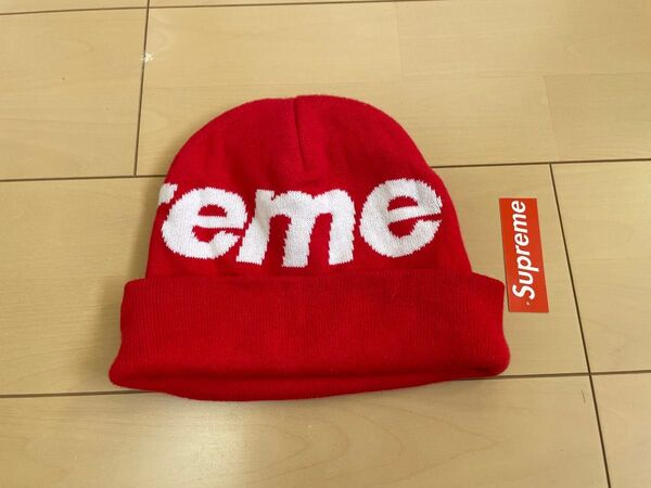 Supreme Big Logo Beanieシュプリーム ビッグロゴビーニー 赤 ニットキャップ 帽子