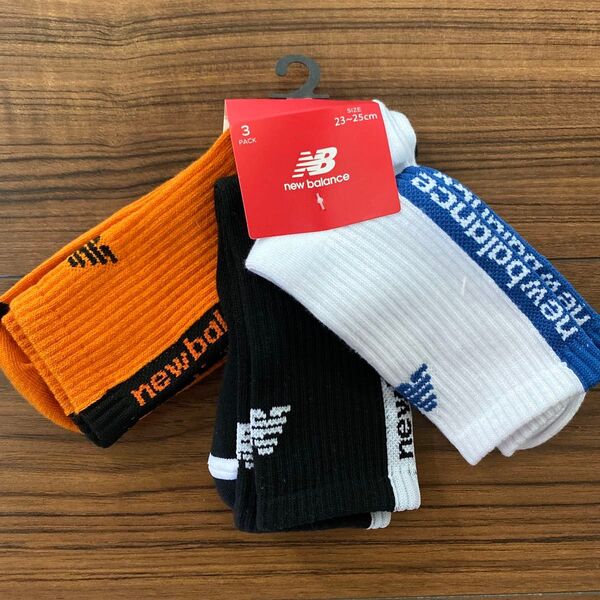 新品 レディース new balance ニューバランス ソックス 23〜25センチ 3足セット