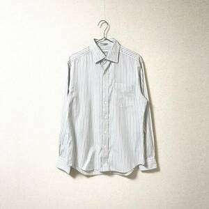 ★Paul Smith ポールスミス★メンズ ストライプ柄 長袖 シャツ ワイシャツ 白 size L ドレスシャツ
