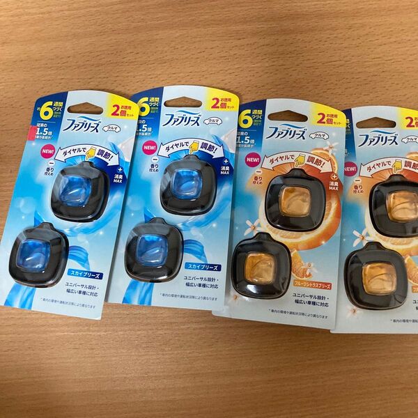 P&G ファブリーズ クルマ イージークリップ フルーツシトラスブリーズ スカイブリーズ 2.4ml 2個入