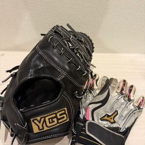 YGS硬式ファーストミットおまけ付き 型付済み 即実戦可能 ミズノプロバッテ付き
