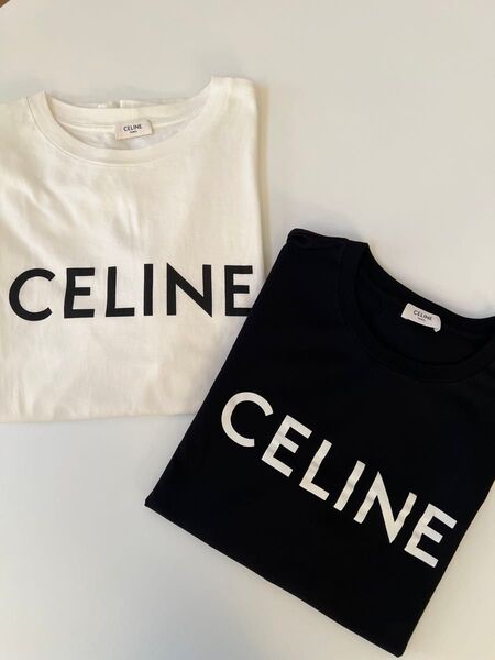 美品 CELINE Lサイズ 半袖 Tシャツ 2枚セット ホワイト ブラック