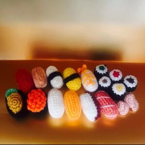 【あみぐるみ】お寿司セット【おままごと】