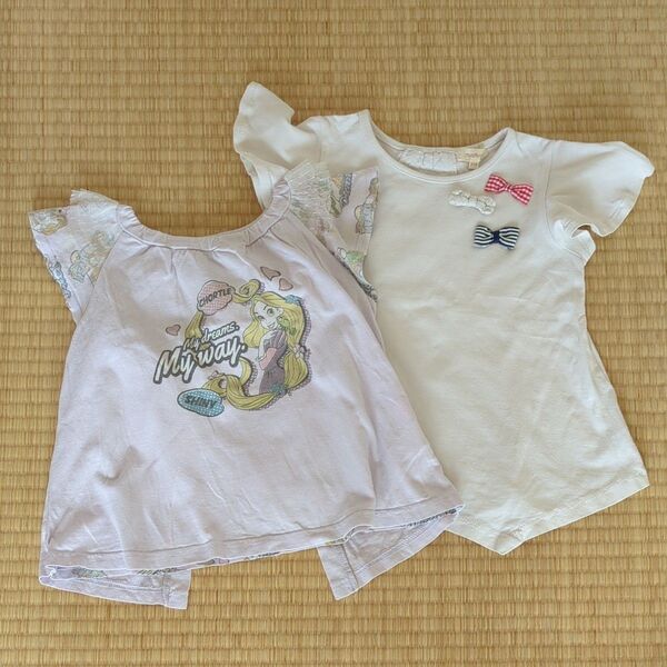 女の子 半袖Tシャツ2枚110cmセットハッシュアッシュラプンツェル