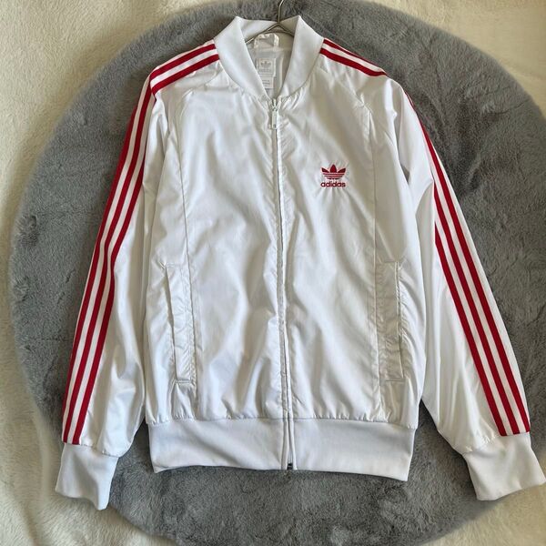00s adidas ATP TRACK JACKET ナイロン 白 赤 S アディダス トラックジャケット ナイロンジャケット