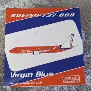 1/400 B737ヴァージン・ブルーの希少なスケールモデル 航空機 飛行機模型 ボーイング