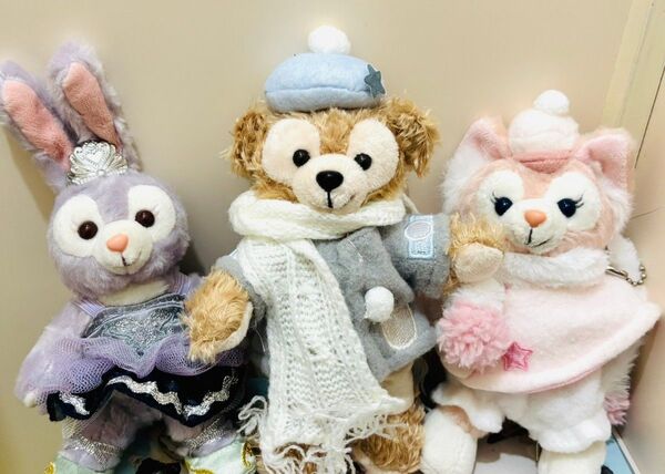 ディズニーシー ダンシングスノーフレークス ぬいぐるみバッジ 3点セット タグ無し