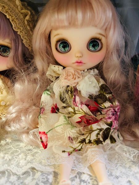 アイシードール用 アウトフィット!!花柄ドレス