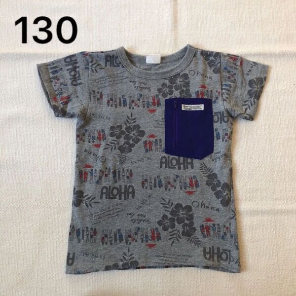 breeze ブリーズ 130 アロハ柄 Tシャツ グレー 半袖