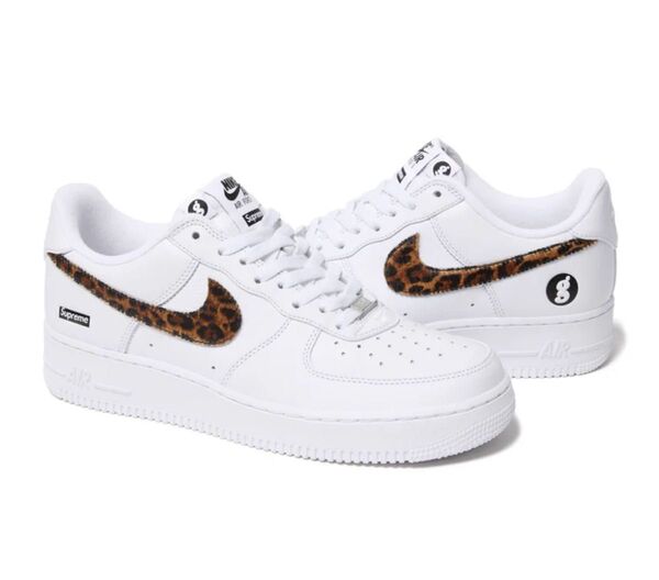 GOODENOUGH × Supreme × Nike Air Force 1 Low "White/Leopard" 29.5