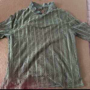 OLIVE des OLIVE グリーン レース 半袖 トップス M