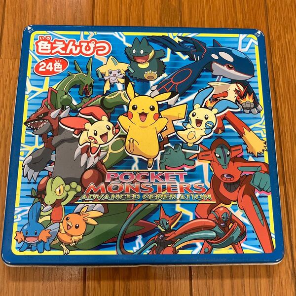 【中古】ポケモン 色鉛筆24色 缶ケースのみ