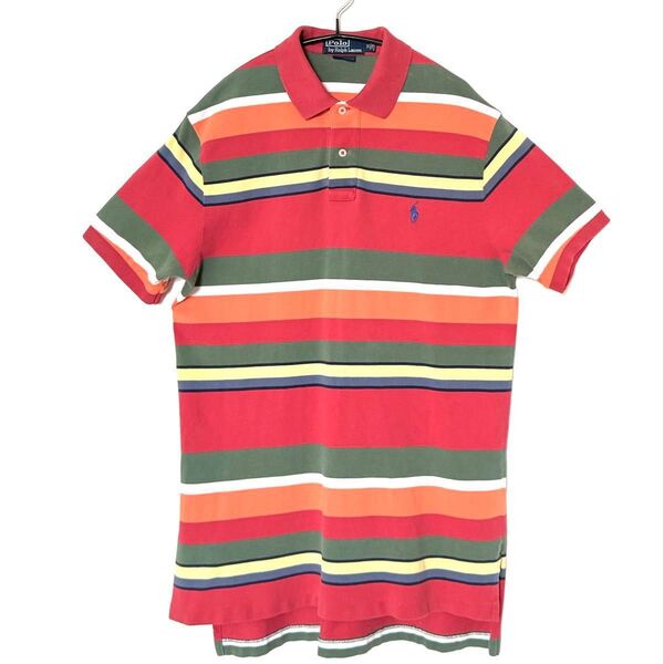 POLO RALPH LAUREN★ポロ ラルフローレン ワンポイントポニー刺繍 ボーダー ポロシャツ M