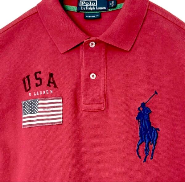 POLO RALPH LAUREN★ポロ ラルフローレン ビッグポニー刺繍 アメリカ USA ポロシャツ M