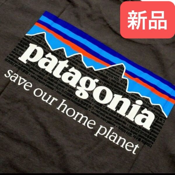 新品未開封★XL★ラスト1着 Patagonia パタゴニア ミッション ロゴ Tシャツ オーガニックコットン ダークチャコール