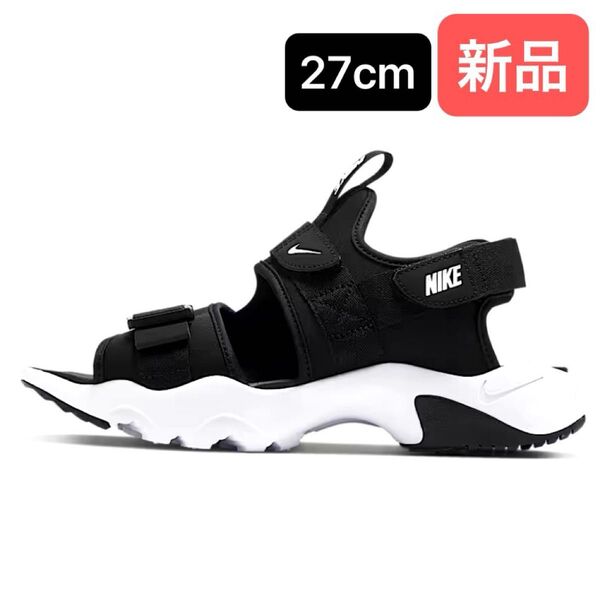 新品★NIKE キャニオン サンダル ブラック/ホワイト 27cm サンダルスニーカー ナイキジャパン正規品