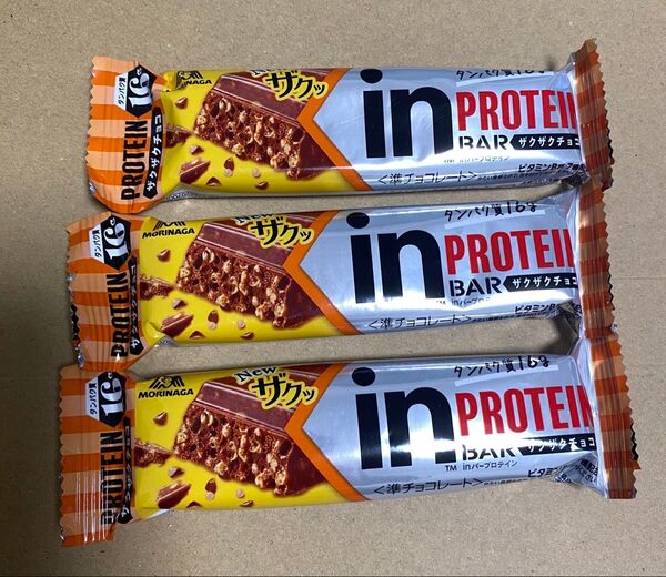 森永製菓 inバー プロテイン ザクザクチョコ 3本セット プロテインバー