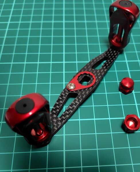 ベイトリール用ハンドル 左右用 ロックナット左右とリテーナー付き
