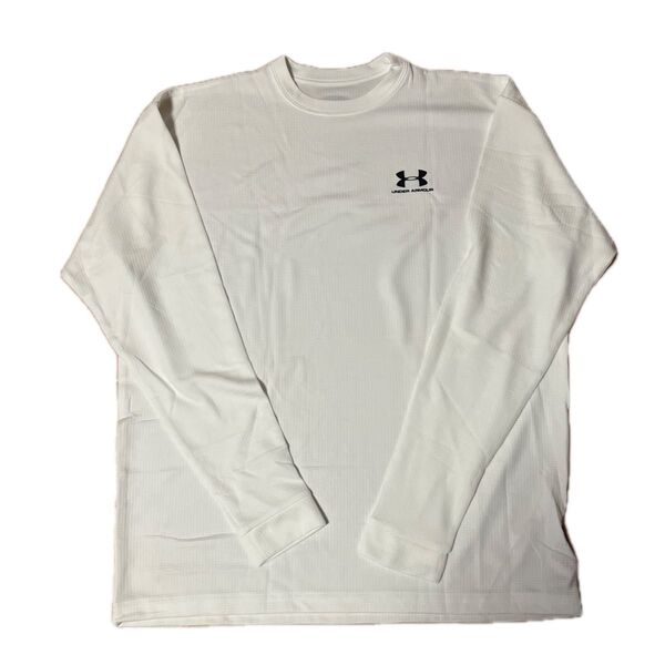 未使用 アンダーアーマー ロングスリープ Tシャツ 白 メンズMD 着丈70cm 身幅59cm肩幅53cm