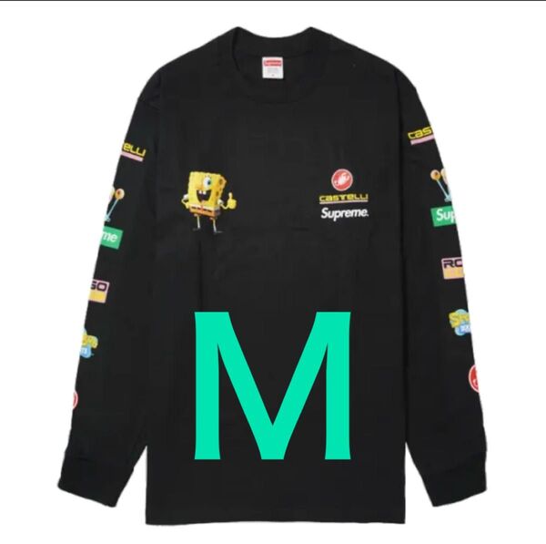 Supreme x SpongeBob Castelli Racing L/S Tee Black Mサイズ ロンT
