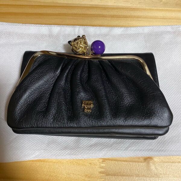 ANNA SUI がま口 縁起猫アナスイ二つ折り財布