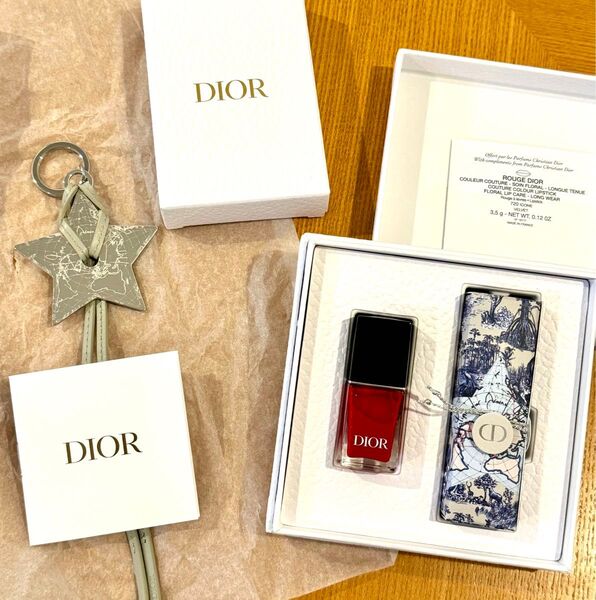 DIOR クリスタルバースデーギフト ウェルカムギフト ネイルエナメル ルージュディオール キーリング キーホルダー 2025