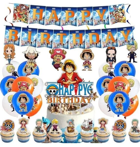 誕生日 飾り付け 風船バルーン 誕生日バルーン 38個セット one piece 誕生日 セット お誕生日セット パーティー