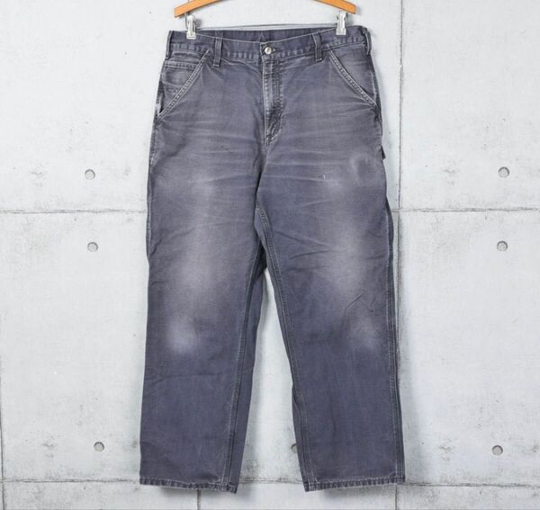 Carhartt Painter Pants カーハート ペインターパンツ 34×30 フェード ダブルニー 襤褸 ダック生地